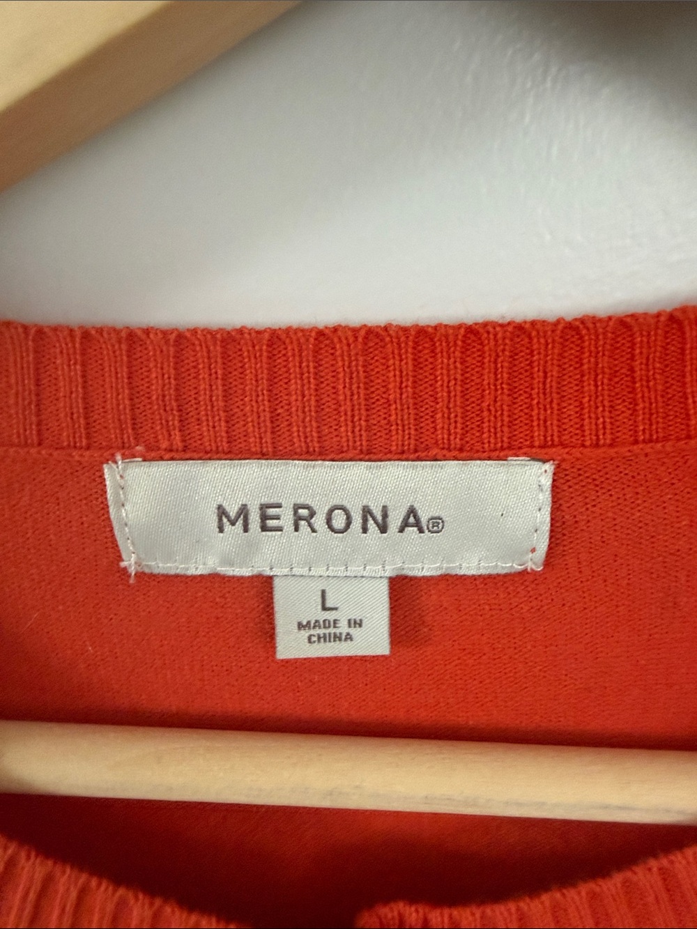 Merona Red Gray and White Argyle Button-Front Cardigan - Picture 2 of 8